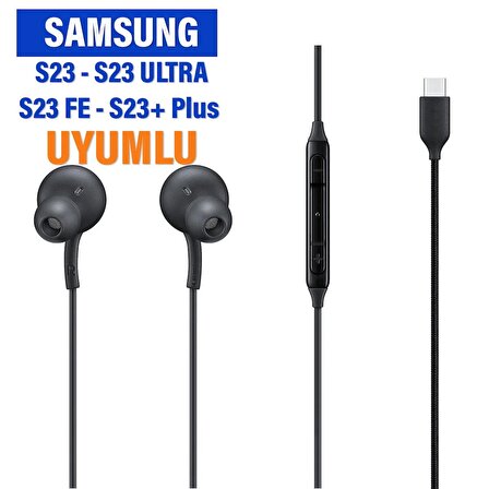 Samsung S23 S23FE S23 Ultra S23+ Plus Mikrofonlu Kulaklık Type-C 