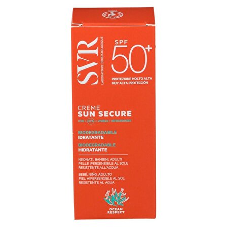 Svr Sun Secure Hydrant 50+ Faktör Nemlendirici Hassas Ciltler İçin Renksiz Yüz Güneş Koruyucu Krem 50 ml