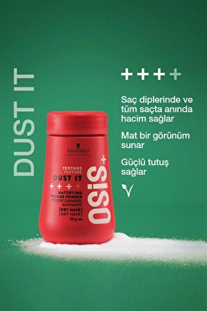 Dust It Güçlü Tutuş Mat Hacim Saç Pudrası 10g x 2 Adet | Powder Mat Toz Wax