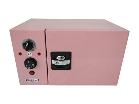 Egekırkan S590 10 LT Kuru Hava Isıtmalı Sterilize Makinesi Sterilizatör Cihazı Pembe Renk Özel Seri