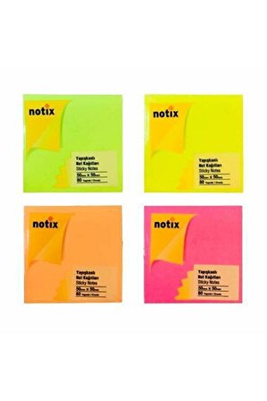 Yapışkanlı Not Kağıdı 50x50mm 80yp Post-it 4 Renk Set