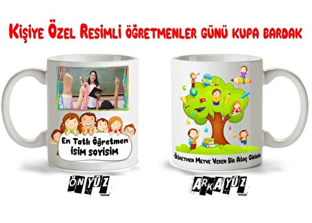 Resimli Kişiye Özel Öğretmenler Günü Kupa Bardak