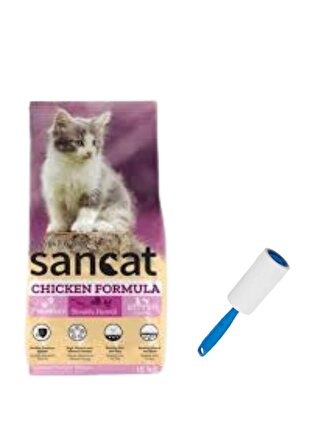 Sancat Premium Tavuklu Yavru Kedi Maması 15 Kg,Kedi ve Köpek Tüy Toplama
