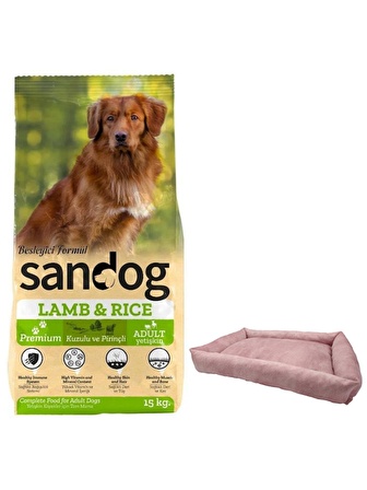 Sandog Premium Lamb&Rice Yetişkin Köpek Maması 15 Kg, Mini Small Pembe Yatak