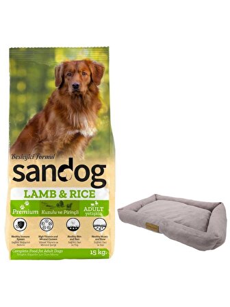 Sandog Premium Lamb&Rice Yetişkin Köpek Maması 15 Kg, Mini Small Mor Yatak