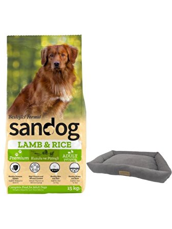 Sandog Premium Lamb&Rice Yetişkin Köpek Maması 15 Kg, Mini Small Gri Yatak