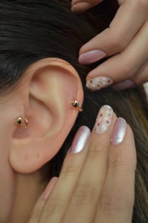 Kalp Tragus Piercing Helix Kıkırdak Küpesi