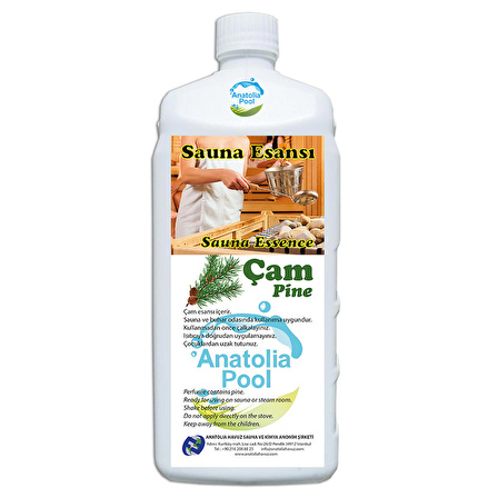 Anatolia Pool Sauna Buhar Esansı Çam 1 Lt ( Sauna Essence Pine )