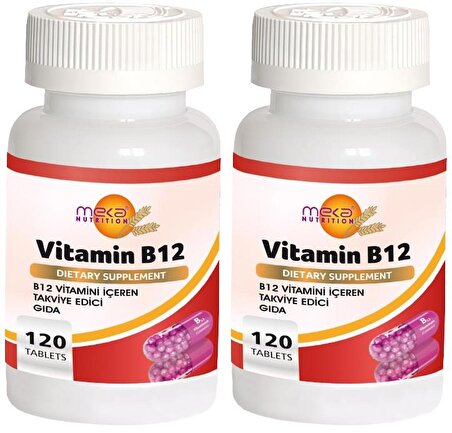 Meka Nutrition Vitamin B12 Vitamini 1000 Mcg 2x120 Tablet