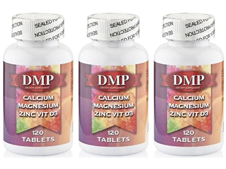 Dmp Calcium Magnesium Zinc Vitamin D 3x120 Tablet Kalsiyum Magnezyum Çinko D3 Vitamini