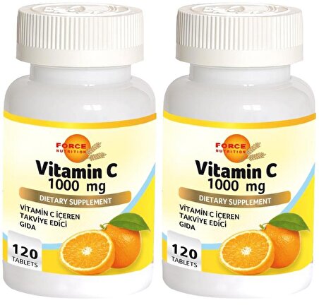 Force Nutrition Vitamin C Vitamini 1000 Mg 2x120 Tablet 
