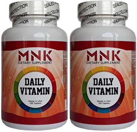 Mnk Günlük Vitamin Mineral 2x100 Tablet Daily Multivitamin