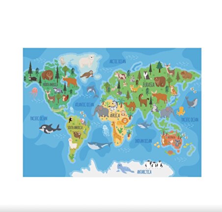 Neverland - 100 Parça Search And Find - Animal World Map