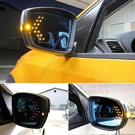 Audi A1 Uyumlu Ayna Gündüz Ledi Amber Renk 14 Led'li
