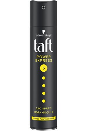 Taft Power Express Saç Spreyi Mega Güçlü (5) Anında Kuruma Etkisi 250 Ml