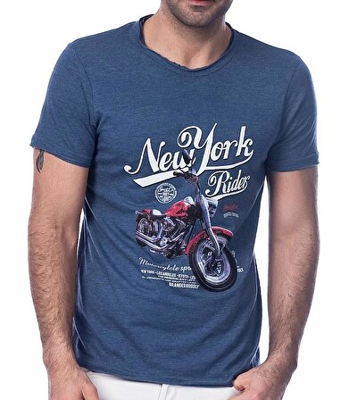 Scorp Graphics New York Rider Baskılı Erkek Tişört