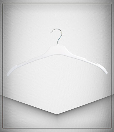 40 Cm Beyaz Elbise Gömlek Bluz Tunik T-shirt Askısı SDF Serisi Tek Taraf Dolgulu 10 Adet