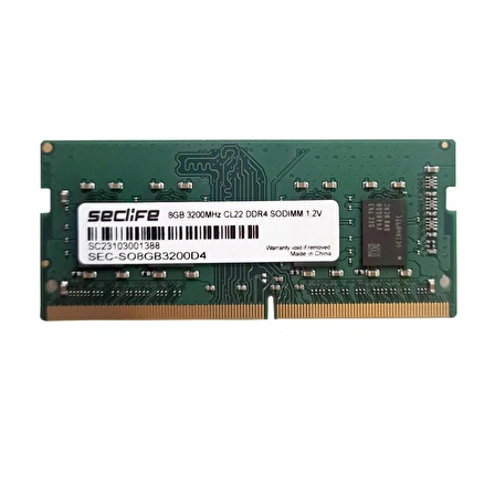 Seclife 8 GB 3200Mhz 1.35V CL22 (SEC-SO8GB3200D4) DDR4 Notebook Ram