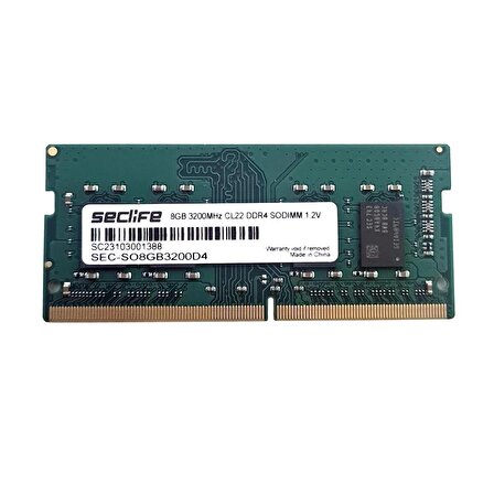 Seclife 8 GB 3200Mhz 1.35V CL22 (SEC-SO8GB3200D4) DDR4 Notebook Ram