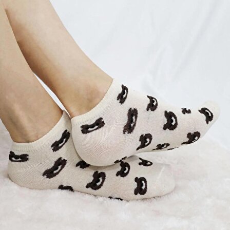 8 Çift Kadın Çorap Trend Özel Desenli Kısa Yazlık Çorap