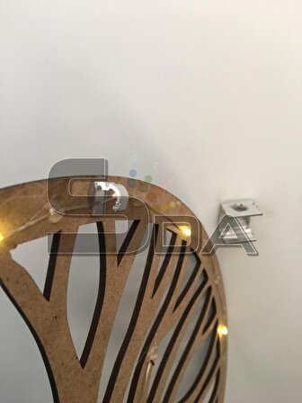HAYAT AĞACI Dekoratif LED Duvar Süsü PİLLİ Peri LED 30cm MDF