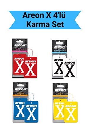 X Süper Karma 4'lü Set Kalite Araç Kokuları
