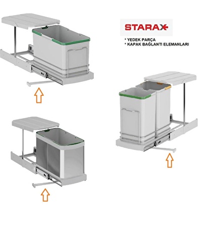 STARAX RAYLI ÇÖP KOVASI YEDEK PARÇA BAĞLANTI ELEMANI