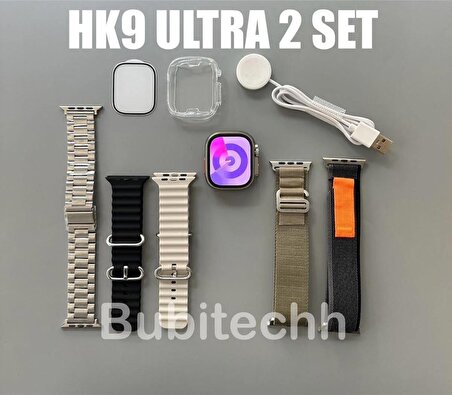 HK9 ULTRA2 49M Akıllı Saat (SÜPER AMOLED) METAL SET