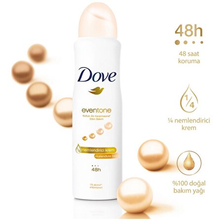 Dove Kadın Deodorant Eventone 150 ML - 3'lü Avantaj Paketi