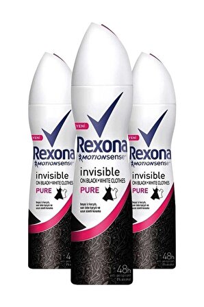Rexona Kadın Deodorant Invisible Pure 150 ML - 3'lü Avantaj Paketi