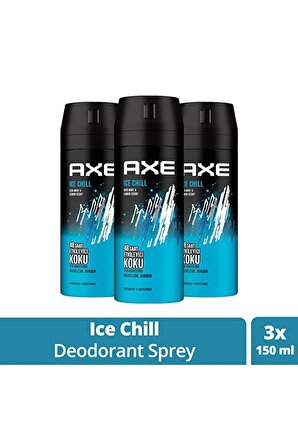 Axe Men Deodorant Ice Chill 150 ML - 3'lü Avantaj Paketi