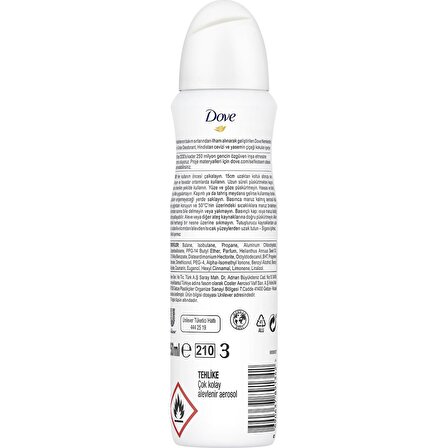 Dove Kadın Nemlendirici Bakım Deodorant Hindistan Cevizi 150 ML - 3'lü Avantaj Paketi