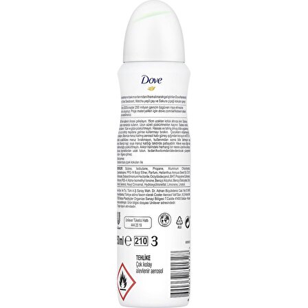 Dove Kadın Canlandırıcı Bakım Deodorant Matcha 150 ML - 3'lü Avantaj Paketi