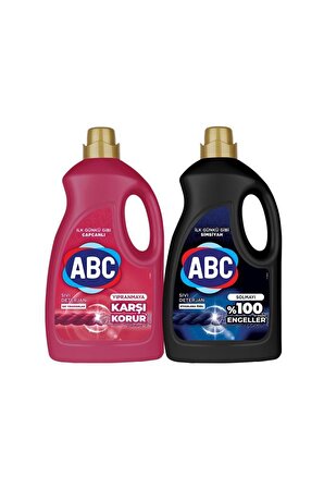 ABC Karma Renkler İçin Sıvı Deterjan 2x2.7 lt 90 Yıkama 
