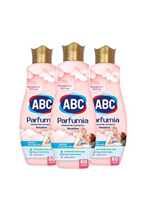 ABC Parfumia Organik Anti-Alerjik Beyazlar ve Renkliler İçin Konsantre Yumuşatıcı 3 x 1440 ml 180 Yıkama