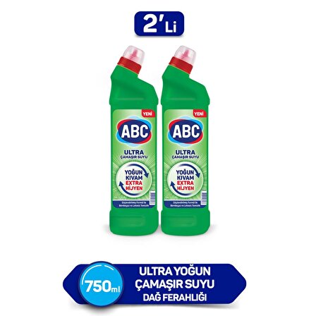 ABC Dağ Ferahlığı Konsantre Jel Çamaşır Suyu 2 x 750 ml