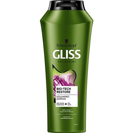 Gliss Bio-Tech Yıpranmış Saçlar İçin Güçlendirici Gül Sulu Şampuan 4x500 ml
