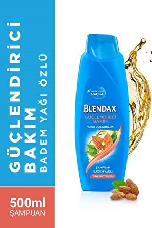 Güçlendirici Bakım Badem Yağı Özlü Şampuan 500 ml X 3 Adet
