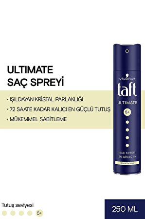 Taft Ultimate Sprey 250 Ml (Kristal Parlaklığı) X 2 Adet