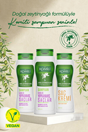 Kuru ve Yıpranmış Saçlar İçin Vegan Temel Bakım Şampuanı & Saç Kremi 3'lü Set - 3 X 500 ML