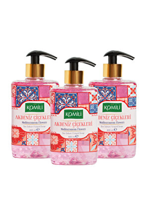  Premium Akdeniz Çiçekleri Sıvı Sabun - Çiçek Kokulu - 3 X 400 ML
