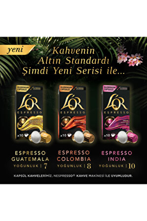 L'OR Espresso Origin Colombia 3'lü Fırsat Paketi 30 Kapsül