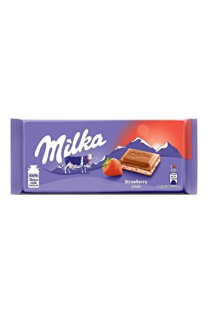 Çilekli Yoğurtlu Tablet Çikolata 100 Gr - 6 Adet