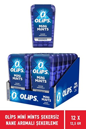 Olips Mini Mints Şekersiz Nane Aromalı Şekerleme 12,5 gr - 12 Adet