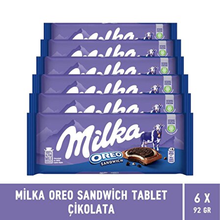Milka Oreo Sandwich Tablet Çikolata 92 gr - 6 Adet