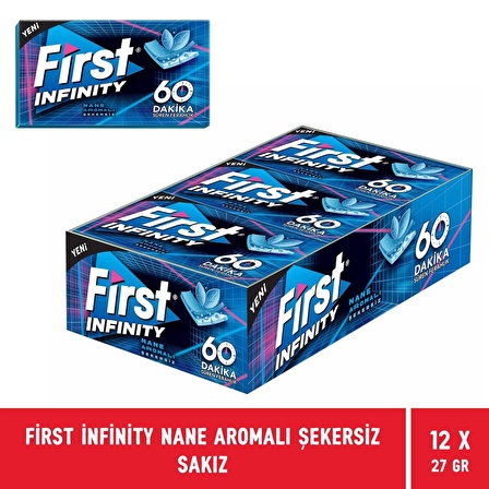 First Infinity 60 Dakika Nane Aromalı Şekersiz Sakız - 12 Adet