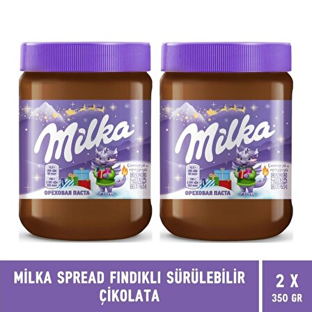 Milka Spread Hazelnut Sürülebilir Çikolata Kakaolu Fındık Ezmesi 350 gr - 2 Adet