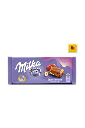 Üzüm Fındık Tablet Çikolata 80gr - 5 Adet