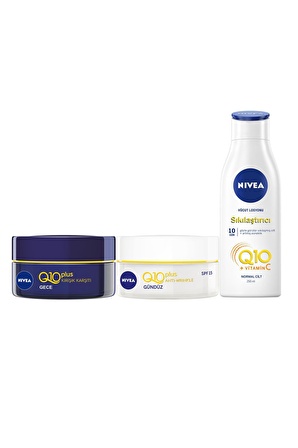 Nivea Q10 Gündüz+Gece Bakım Kremi 50 Ml+Losyon 250 Ml Hediye!