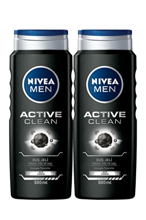 Nivea Men Active Arındırıcı Doğal Tüm Ciltler İçin Duş Jeli 2 x 500 ml